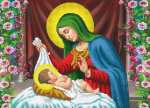 Mary with little Jesus - A-152