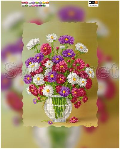 Multicolored carnations -  A-319