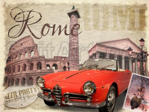 alpha Romeo and the sights of Rome - F-291