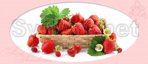 Plate with strawberries - F-237