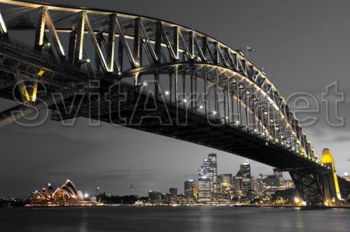 Podul Sydney &#238;n tonuri gri - F-151