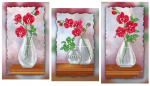Transparent vases with flowers - XB MVSI-507