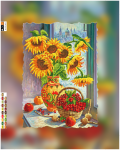 Sunflowers by the window -  A-175