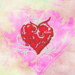 Inima roșie într-o inimă roz - M-030