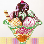 Chocolate ice cream with orange juice - F-032a