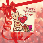 Bear with heart and gifts - M-037