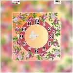 Brown clock on a yellow background - XB CH-003
