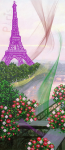 Flowers against the background of the Eiffel Tower - A-122