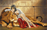 Girl and lion - A-042