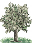 Money tree from dollars - F-011