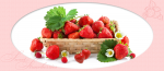 Plate with strawberries - F-237