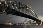 Sydney Bridge in gray tones - F-151