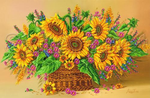Basket with sunflowers - SI-109