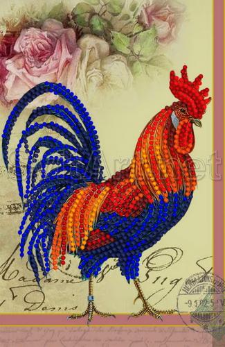 Rooster with blue plumage - FV-163a