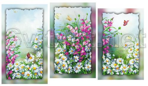 Tufi&#537;uri violete &#537;i flori albe - XB MVSI-083