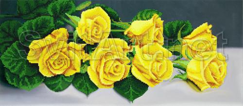 Seven yellow roses - A-128a