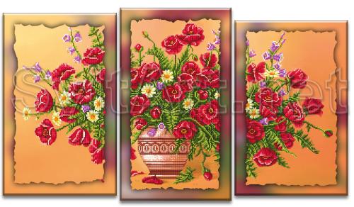Vase of red carnations - XB MVSI-358