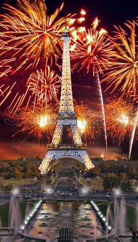 Eiffel Tower and salute close up - F-269a