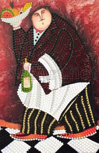 Waiter with fruit - SI-288a