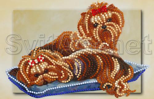 Two dogs on the padded stool - SI-763a