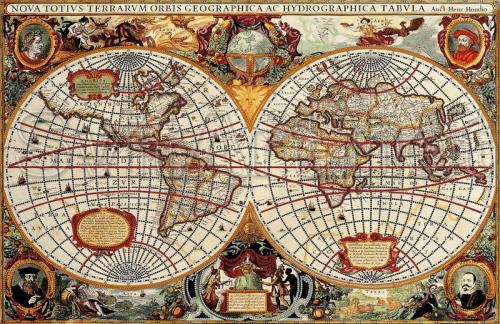 Historical map of the Earth - ZF-001