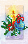Candle with a spruce and a ball - NG-002