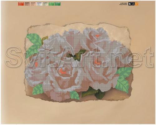 White roses with leaves - �� A-092