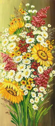Still life with sunflowers lilac and daisies - A-173