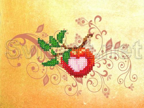 Red apple with a heart - M-020