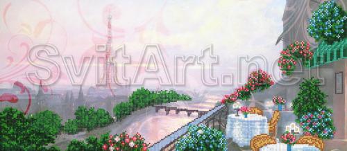 Balcony overlooking the Eiffel Tower - A-122a