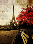 Retro photo of the Eiffel Tower - F-053a