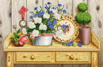 Still-life table with flowers - SI-660