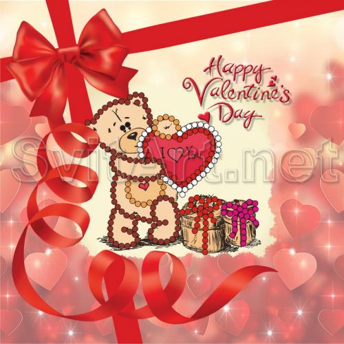 Bear with heart and gifts - M-037