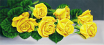 Seven yellow roses - A-128a