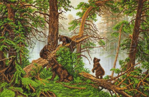 Painting - Morning in a Pine Forest - SI-203b