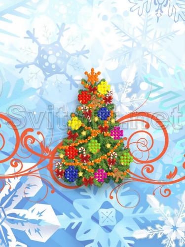 Brad decorat - M-018