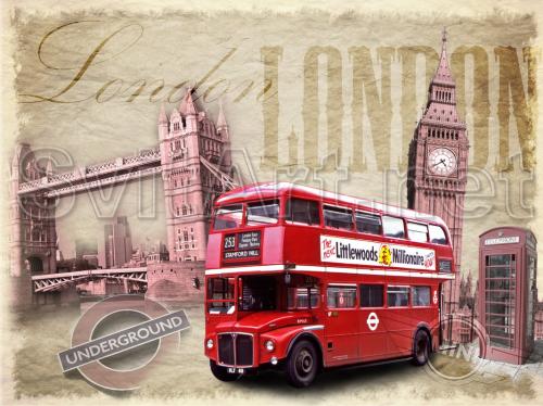 double decker bus and Big Ben - F-292