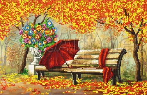 Bench in the autumn park - SI-680