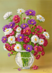 Buchet de margarete frumoase multi-colorate - A-319