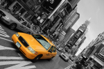 A taxi goes on a city - F-026