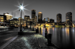 Night city in gray tones - F-149