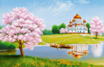 Temple on a hill by the lake - SI-729