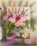 Vase of flowers and ferns - �� A-023